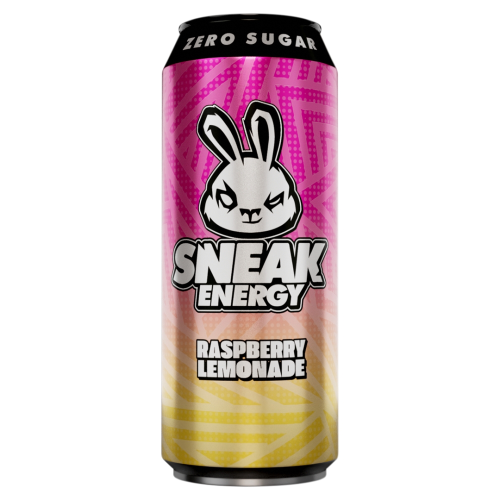 sneak_energy_raspberry_lemonade_cans_500ml.jpg Sneak Energy Raspberry Lemonade Cans 500ml - Image 1