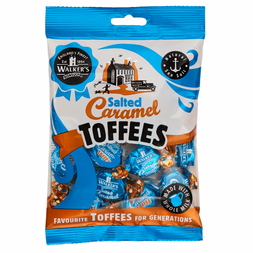 walers salted Walker's Nonsuch Salted Caramel Toffees 150g - Image 1