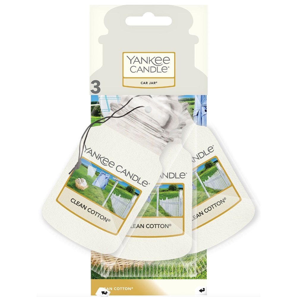 yankee-candle-clean-cotton-car-jar-air-freshener-pack-of-3-p20927-44071_image.jpg Yankee Candle Clean Cotton Car Jar Air Freshener Pack of 3 - Image 1